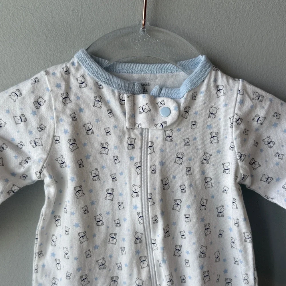 Carter’s Cotton Zip Teddy‎ Bear Footie Pajamas Newborn